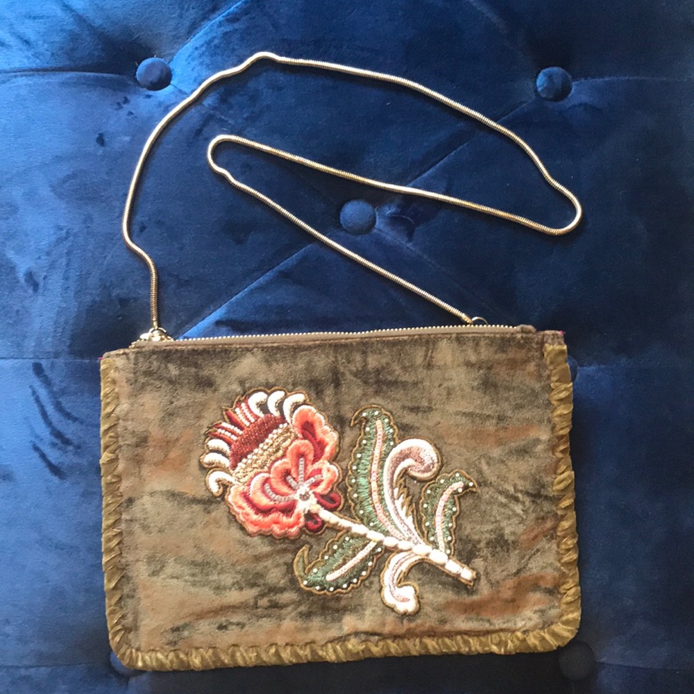 Steve Madden Crushed Velvet Clutch